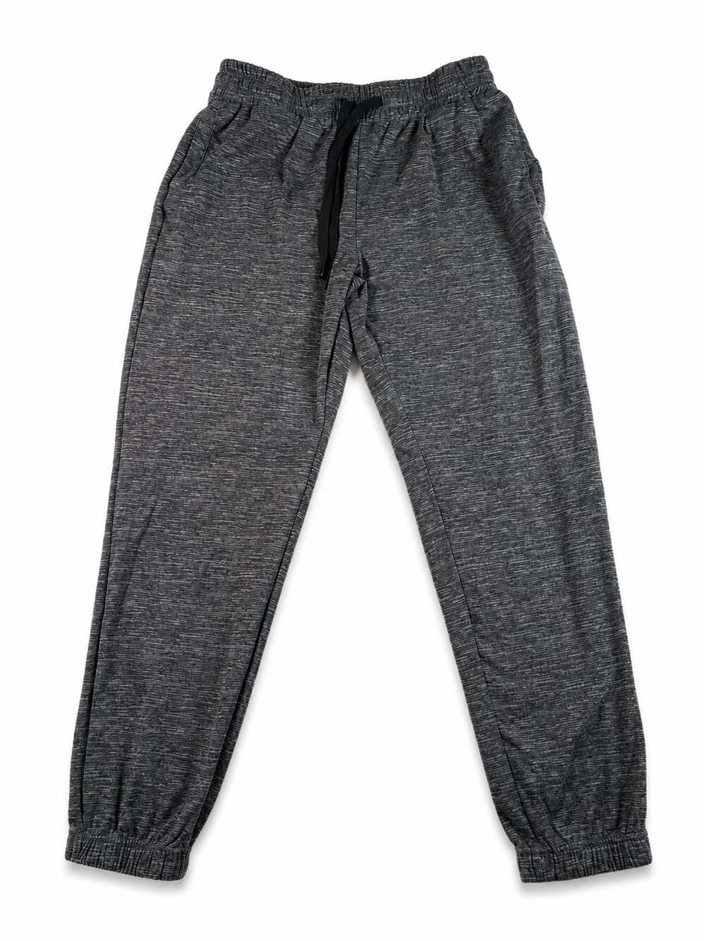 Cory Vines Men's Size M Marled Charcoal Jogger Pants with Drawstring Waist